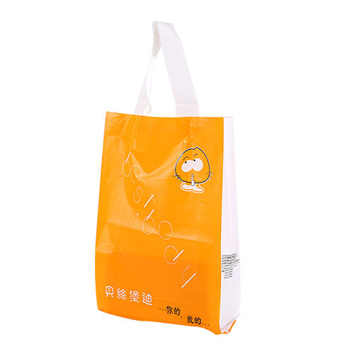 橙色購物手提PO塑料袋訂制